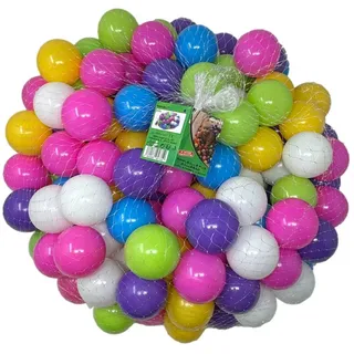 EKNA Bällebad-Bälle - Bunte Spielbälle - Plastikbälle/Baby-Bälle (Netz, 200-St., 200 Bälle), Ø5,5cm blau|bunt|gelb|grün|lila|rosa