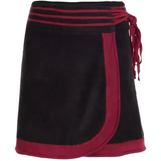Vishes - Alternative Bekleidung - Thermorock Warmer Damen Winterrock kurz Wickelrock aus ECO-Fleece schwarz - Einheitsgröße