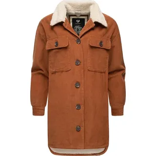 Ragwear Cordjacke Kyoka Stylische Damen Jacke aus Cord mit flauschigem Innenfutter braun XL (42)
