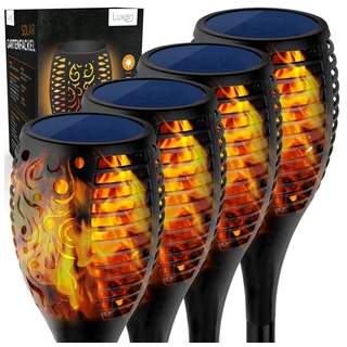 Luxari Gartenfackel − 4x Realistisches Solar