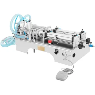 Vevor 10W Füllmaschine Flüssigkeit 100-1000ML Liquid Filling Machine Abfüller Flüssigkeitsabfüllmaschine mit Doppelkopf