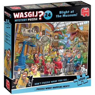 Wasgij Jumbo Spiele Puzzle Wasgij Mystery 24, Panik im Museum, 1000 Teile Puzzle, 1000 Puzzleteile, Made in Europa bunt
