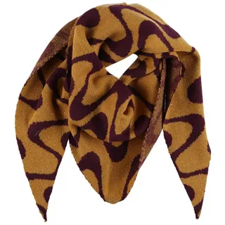 COFI 1453 Schal XXL Schal Frauen Halstuch Dreiecksschal Winterschal mit Muster gelb|lila
