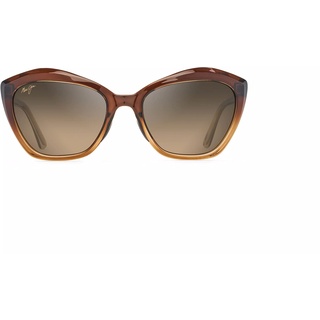Maui Jim Lotus Polarisierte Sonnenbrille für Damen, Chocolate Fade/Hcl Polarisierte Bronze, Medium