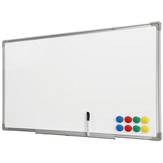 NYVI Magnettafel Whiteboard ECO Wandtafel mit Aluminium-Rahmen & Stiftablage, (1-tlg), Magnetisch & Beschreibbar, mit Marker und Magneten, Weißwandtafel weiß 90 cm x 60 cm