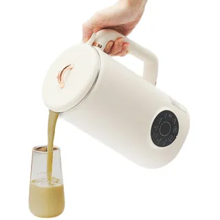 HUOMMGS Sojamilch Maschine 1000ml Hafermilch Maschine Multifunktional Pflanzenmilchbereiter mit Selbstreinigend, 12 Std Warmhalten/Verzögerungsstart 304 Edelstahl Sojamilchmaschine für Saft