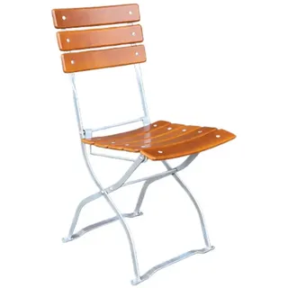 Chefgastro Biergartenstuhl, Braun, Holz, 1-Sitzer, Quadratisch, 40x89x42 cm, Gartenmöbel, Gartenstühle, Gartenstühle