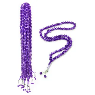 ihvan online, Tasbih Gebetsperlen 99, Set mit 10 Stück Tespih, Muslimische Gebetskette, Dhikr Tasbeeh, Islamisches Geschenke für Ramadan & Mawlid & Hajj & Umrah, Violett