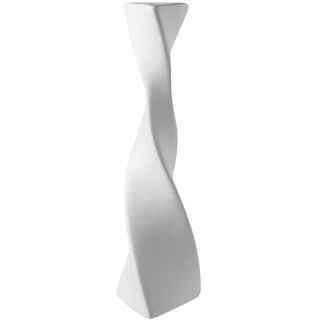 16 Zoll Hohe Weiße/schwarze Keramikvase, Geschwungene Geometrische Blumenvase, Moderne, Minimalistische, Abstrakte Vase, Bauernhaus, Dekorative Vase für Tisch, Zuhause, Büro, Bodenregal(Weiß)