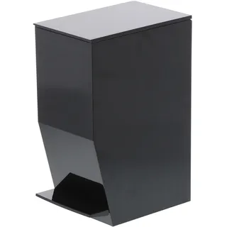 Yamazaki 3386 TOWER StepOn Trash Can, black, ABS Resin, 12 x 19 x 27.5 cm