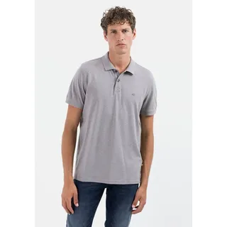 camel active Poloshirt aus nachhaltigem Baumwollmix Kurzarm Shirts_Poloshirt grau XL (54)