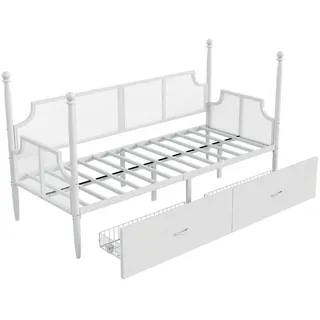 Oxeza Metallbett, Weiß, Metall, Mode, Rechteckig, 90x200 cm, Schlafzimmer, Betten, Metallbetten