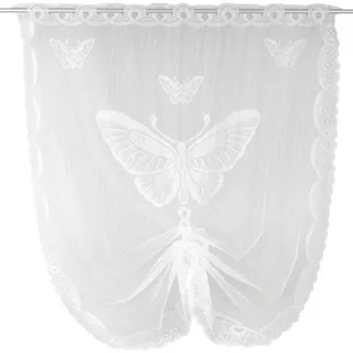 Arsvita Bistrogardine mit Stangendurchzug "Schwalbenschwanz" 100x160 cm - Schmetterling