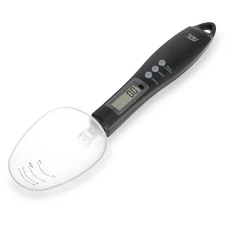 ADE Digitale Löffelwaage präzise auf 0,1 g | exakte Küchenwaage bis 300 g | Feinwaage | perfekt als Gewürzwaage | Messlöffel schwarz