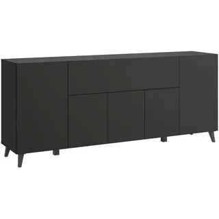 P & B Sideboard 180 x 76 cm Schwarz