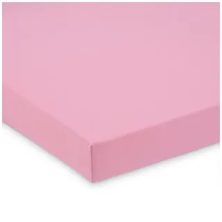 FabiMax Spannbettlaken 80x40 cm (Oval) für Stubenwagen Matratze, Jersey, 100% Baumwolle rosa