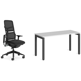 Steelcase Please Air - Ergonomischer, höhenverstellbarer Bürodrehstuhl Ottima Portico - Homeoffice-Schreibtisch