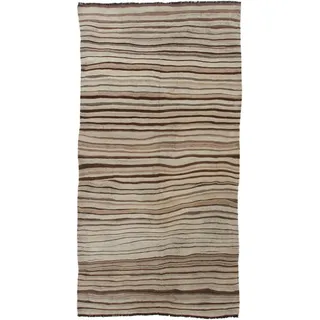Nain Trading Orientteppich Kelim Fars Antik 178x350 Handgewebter Orientteppich / Perserteppich, rechteckig, Höhe: 5 mm beige|braun|grün
