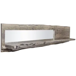 Massivmoebel24 Wandregal 191 x 22 x 38 cm Grau