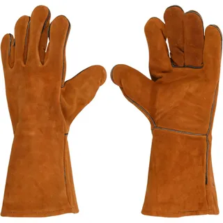 Well Home XL Grillhandschuhe aus Leder, für Ihren Grill, Braun