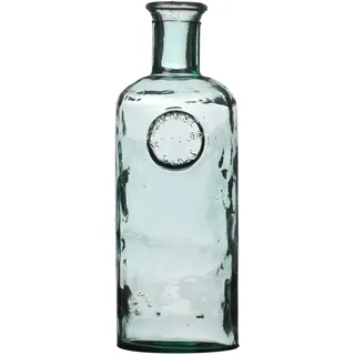 Massive Flaschenvase (Dickes Glas) Malea aus recyceltem Glas 2,3L | Bottle Vase für Blumen-Arrangements, Tischdekoration, Deko - Blumen Vase aus mehrschichtigem Quarzglas (Transparent/Grün)