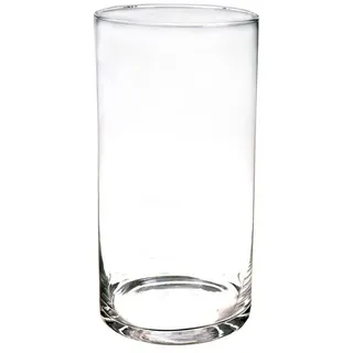 INNA-Glas Bodenvase Große Glasvase Zylinder Sanya AIR, klar, 40cm, Ø19cm weiß