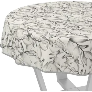 Tischdecke Selene-Maritim Weiß Rund 120cm Band - Weiß
