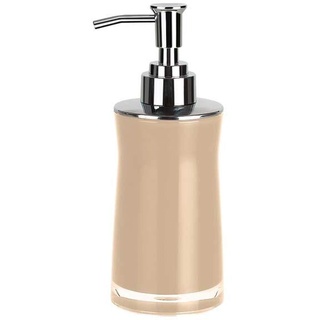 Spirella Seifenspender Sydney | mit Edelstahlpumpe | Flüssigseifen-Spender | Acryl | 200ml | Langliebig und Robust | Beige