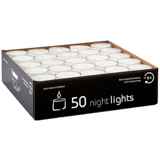 Qult Teelicht Nightlights (1-tlg), Teelichter in Kunststoffhülle und Premiumqualität weiß