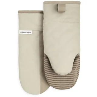KitchenAid Beacon Ofenhandschuh-Set, rutschfest, Milchshake/Beige, 2-teilig