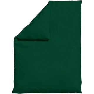 Schlafgut Bettdeckenbezug Knitted Jersey, Dunkelgrün, Textil, Uni, 155 cm, Textiles Vertrauen - Oeko-Tex®, AZO-frei, Bsci, Oeko-Tex® Standard 100, Oeko-Tex® Made IN Green, pflegeleicht, atmungsaktiv, bügelleicht, schadstoffgeprüft, weiche und anschmiegsame Oberfläche, bio, Schlaftextilien, Bettwäsche, Bettwäsche, Jersey-Bettwäsche