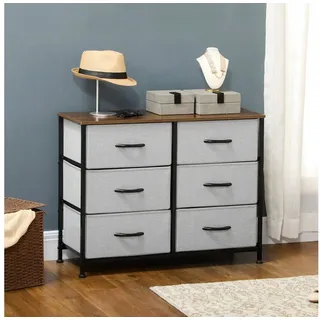 Homcom Sideboard 80 x 62,5 x 30 cm Grau