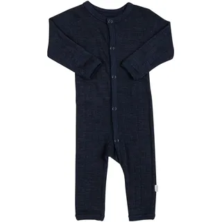 Joha Baby Schlafoverall Wolle/Seide Blau/Weiß 56