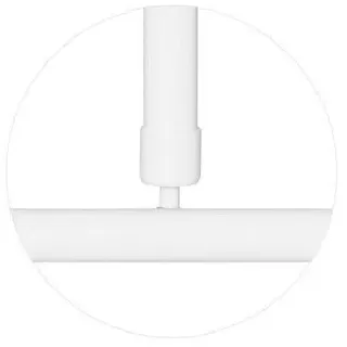 ALU DECKENHALTERUNG EXTRA LANG 120cm! FÜR WINKELSTANGE DUSCHSTANGE DUSCHVORHANGSTANGE BARRIEREFREI! UNDERSEILING OF CORNER ROD! (Weiss)