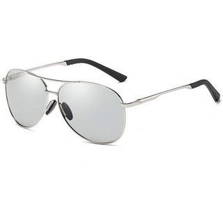 FIDDY Sonnenbrille Polarisierte Sonnenbrille Damen Herren Polarisierte Pilotenbrille (1-St) grau|silberfarben