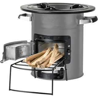 Bbq-toro Raketenofen Rakete 2, Grau, Rocket Stove Für Dutch Oven Und Vieles Mehr, Outdoorofen