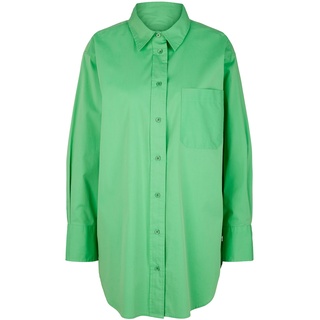 TOM TAILOR DENIM Damen Oversized Hemd, grün, Uni, Gr. M