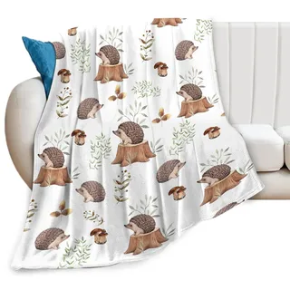 Zltegako Igeldecke, Igel-Geschenke für Mädchen, Jungen, Frauen, Kinder, Igelliebhaber, Überwurfdecken, weiche Decke, warme Fleece-Flanell-Plüschdecken für Bett, Sofa, Couch, 101,6 x 127 cm