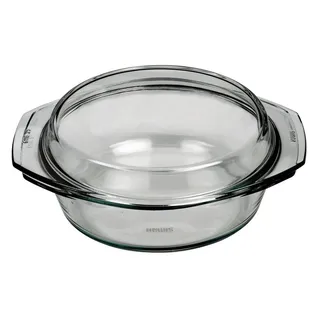 Bohemia Cristal Auflaufform 2,5 l rund 24,9 x 24,9 x 9,3 cm Transparent