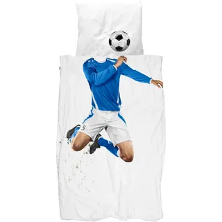 Soccer Champ Blue Bettwäsche 140 x 200 cm mit Kissenbezug 60 x 70 cm
