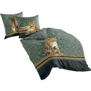 Traumschlaf, Bettwäsche, Leopard (Bettwäsche Set, 135x200 cm + 80x80 cm)