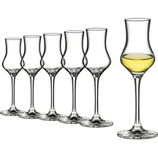 Rona2serve Grappagläser I Grappagläser 6er Set I Schnapsgläser mit Stiel I Likörgläser I 90 ml I spülmaschinentauglich I wie mundgeblasen I ausgezeichnete Premiumqualität