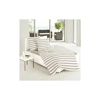 BIERBAUM Modern Stripes Gestreift Grau 155 x 220 cm + 80 x 80 cm