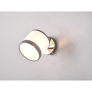 meineWunschleuchte LED Wandstrahler, LED wechselbar, warmweiß, innen, Wandlampe mit Schalter Nachttischlampe Leselampe Wand, H 21cm grau|weiß