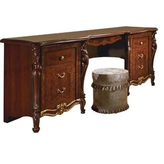 JVmoebel Schminktisch Design Luxus Möbel Sekretar Antik Barock Stil Tisch Holz Italienische braun