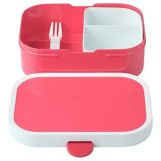 Mepal Lunchbox Mepal Campus Brotdose - inkl. Bentoeinsatz und Gabel, (3-er Set), variabel durch Bento Einsatz rosa