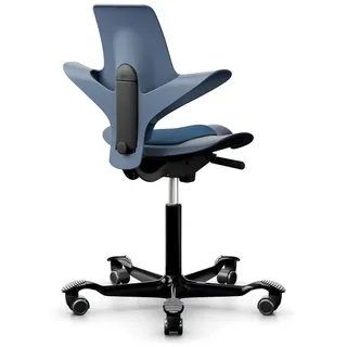 Bürodrehstuhl HÅG Capisco Puls HÅG Sitz blueberry blau, Designer Peter Opsvik, 55x87-115x47-54 cm