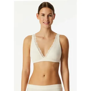SCHIESSER BH Unique Cotton Soft Bra With Lace Crème Baumwolle A 85 Damen