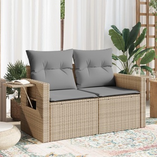 Festnight Gartensofa Rattan Sofa 2 Sitzer Lounge Sofa Outdoor Kleines Balkon Sofa Balkonmöbel Rattansofa Gartenlounge Polyrattan Gartenmöbel Set Balkon Lounge Balkon Möbel