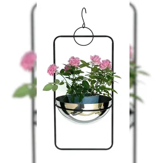 DanDiBo Ambiente Blumenampel 26,5 x 67 cm Silber